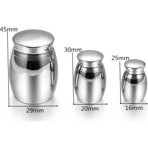 Mirror Polished Stainless Steel Mini Memorial Casket Human Funeral Cremation Urns for Keepsake Human/Pet Ashes