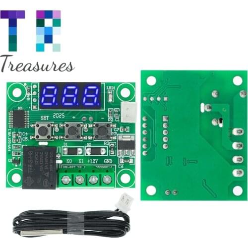 10PCS W1209 DC 12V Red/Blue heat cool temp thermostat temperature control switch temperature controller