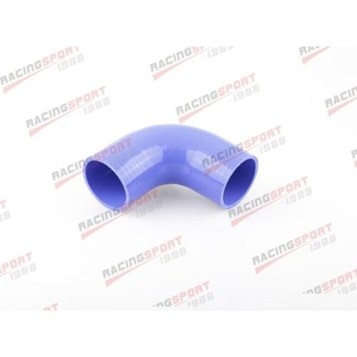 4" To 4" 4 Ply 90 Degree 132/132mm Turbo Silicone Coupler Hose Pipe Blue