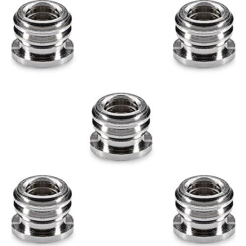 5 Pieces Metal 1/4" to 3/8" convert screw adapter reducer bushing for Camera Tripod Monopod Ballhead