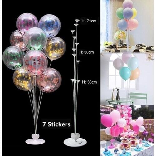 7 In 1 Plastic Balloon Accessory Base Table Aupport Holder Cup Stick Stand New