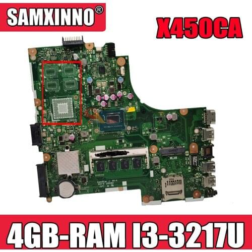 Akemy X450CC Laptop motherboard for ASUS X450CA X450C original mainboard 4GB-RAM I3-3217U GM