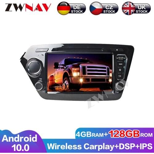 Audio Navigation Carplay 128G Android 10.0 Head unit Car DVD Player for Kia K2 GPS Multimedia Auto Radio