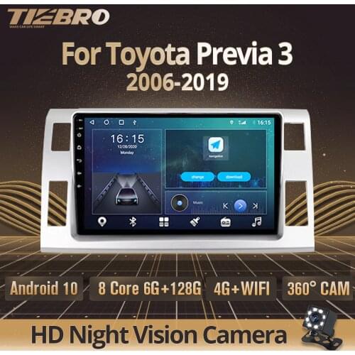 2DIN Android10.0 Car Radio For Toyota Previa 3 III XR50 Estima 20 2006-2019 Stereo Receiver GPS Navigation Auto Radio Car Video