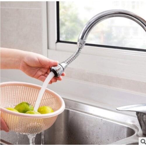 Bathtoom Gadget Stainles Steel 360 Rotary Water Saving Faucet Hose Diffuser Filter Water Faucet Bubbler Water Saving Extend Tap