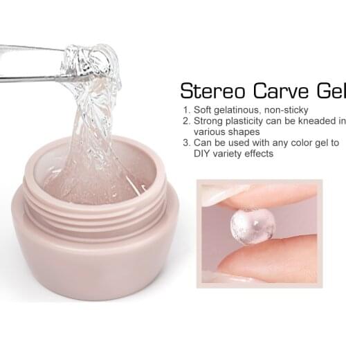 VENALISA Stereo Carve Gel PVC Soft Solid Gel Knead Into Various Shapes Nail Gel Polish For Nail Art Transparent UV Gel Soak Off
