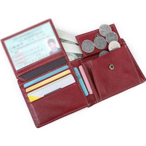 GROJITOO Leather With Canvas Women Wallet Short Waterproof canvas leather Leisure splicing Wallet Large Capacity Card Purse