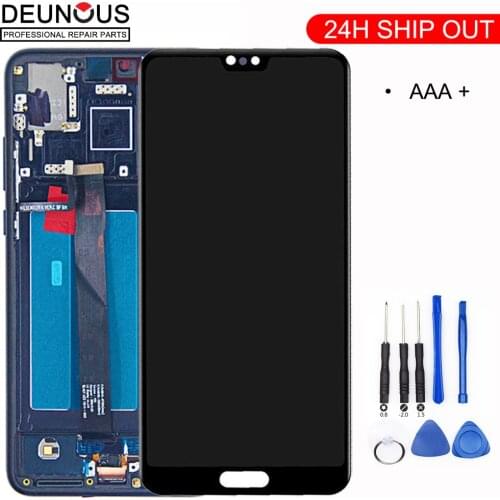 AA+ Quality LCD With Frame For Huawei P20 EML-L09 EML-L22 EML-L29 EML-AL00 LCD Display Touch Screen Digitizer Assembly Replace