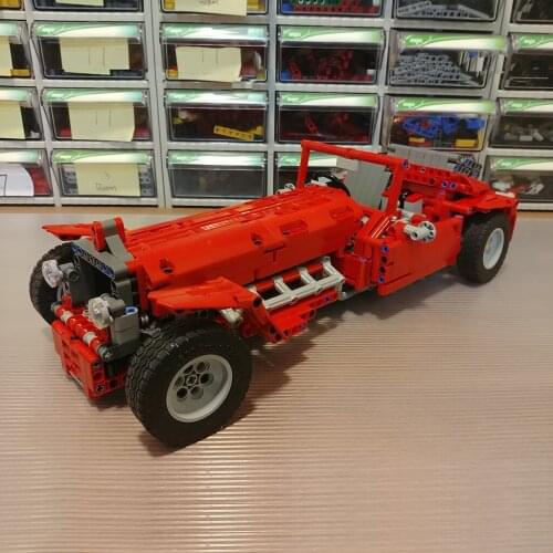 IpinMoc Classic Car TE009Building Blocks Mechanical Vintage Roadster Vehicle City Models Bricks Kids Toy Gift