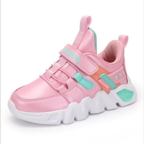 Autumn Winter Boys Girls Sport Shoes Fashion Casual Breathable Kids Running Shoes Leather Soft Bottom Children Casual Shoes