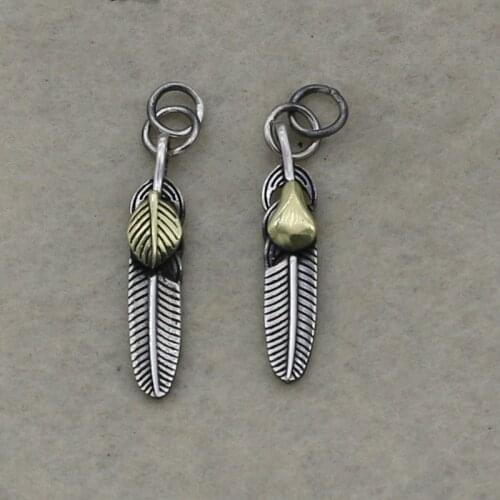 Takahashi Kagura Goros 925 Sterling Silver Pendant Jewelry Small Pendant Feathers DIY Necklace Creative Pendant