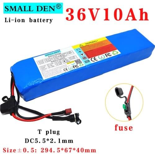 36V 10Ah 18650 lithium battery pack 10S3P 500W High Power With 30A BMS and Fuse device 42V Electric bicycles Scooter ebike cells