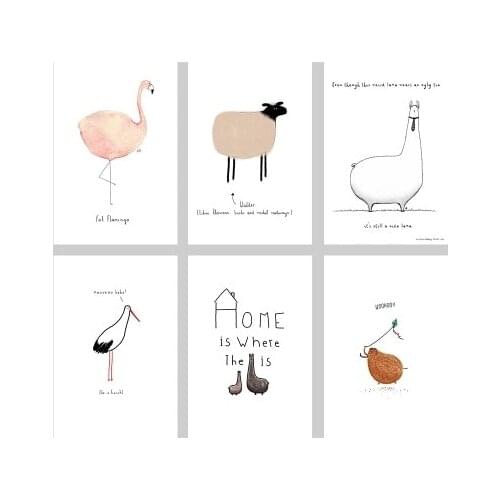 Minimalist Nordic Wall Pictures for Living Room Unframed Decoration Home Garden Kitchen Art Animal Print Posters Bedroom