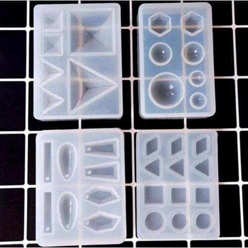New Epoxy Transparent Rectangular Mould Square Round Resin Craft Decoration DIY Cutting Stone Mould