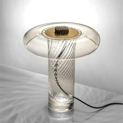 New All-hand Fashion Twisting Glass Table Lamps Modern Bedroom Living Room Luxury Art Study Desk Display Table Lights Fixtures
