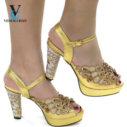 Latest 2021 Spring Fashion Women High Heels PU Leather Italian In Women High Quality African Wedding Shoes New Style Women Pumps