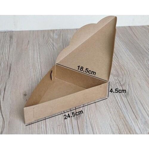 Single Kraft Paper Pizza Box Candy Gift Christmas Party Fruit Pie Cheese Cake Gift Packing Boxes Disposable ZA6101