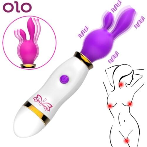OLO 12 Speed Rabbit Vibrator Magic Rod AV Stick Vibrator Clitoris Stimulate G-spot Massage Sex Toys for Woman Masturbation