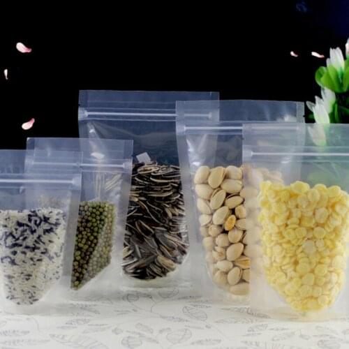 50pcs/Lot Self Sealing Ziplock Tea Package Bags Food Pouches Pack Bags Plastic Packaging For Coffee Tea Stand Up Thickening