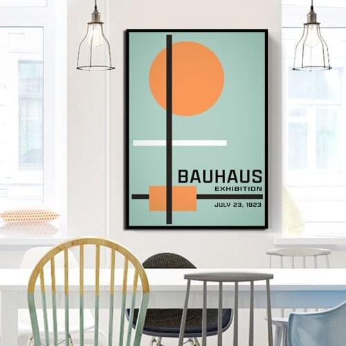 HD Print Bauhaus Poster Exhibition Art Mural German Architectural Style Modern Home Decoration