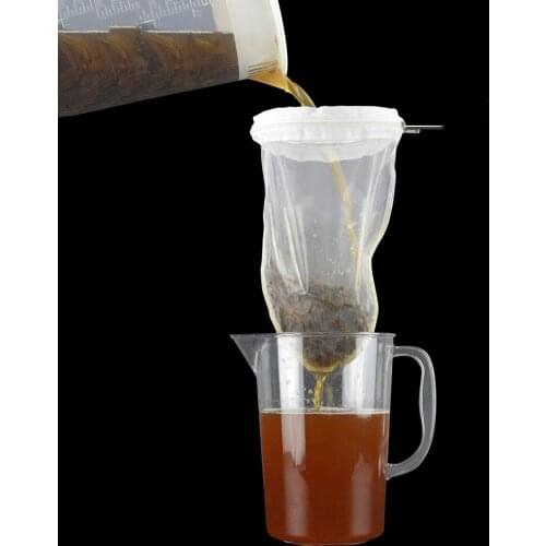 Durable Cotton Filter Bag Multifunctional Filter Bag Fine Mesh Food Strainer For Wine Coffee Soybean Milk Juice Tea