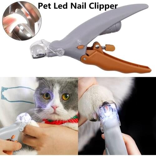 Professional Pet Nail Clipper Scissors Pet Dog Cat Nail Toe Claw Clippers Scissor LED Light Nail Trimmer for Animals Pet Supplie