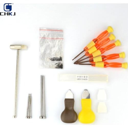 CHKJ Locksmith Tools Car Folding Remote Control Key Disassembly Screw Boring Tool Fixing Pin Kit Tools Set