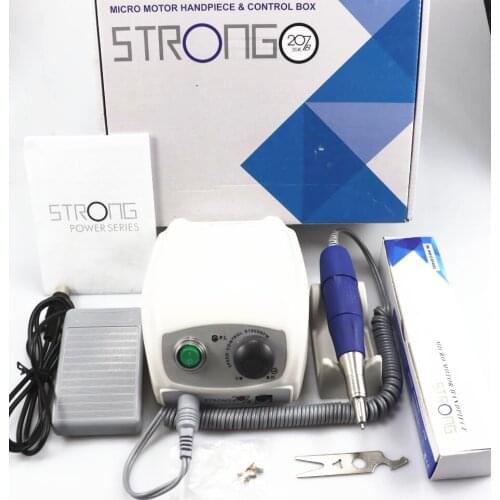 Dental Lab strong 207B Machine Micro 65W 45Krpm PULS 105L HANDPIECE Motor Polishing Unit SMT MARATHON Machine 110V/220V