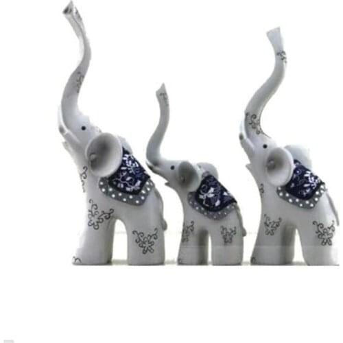Home Decoration Elephant A Family Of Three Wedding Gift Retro Ornaments