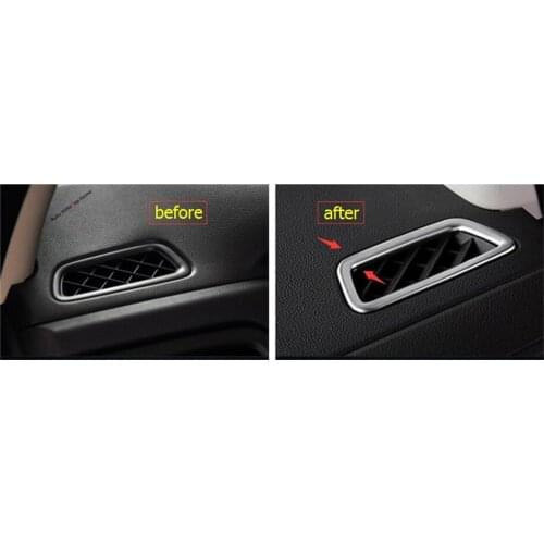 Yimaautotrims Front Air Conditioning AC Vent Outlet Cover Trim 2 Pcs Fit For Honda CRV CR-V 2013 - 2016 ABS Interior Mouldings
