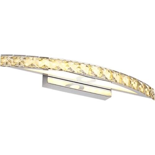 Bathroom Lighting Mirrors Simple Luxury Bathroom Mirror Headlights LED Crystal Wall Lamp Waterproof Anti-fog Stainless Steel