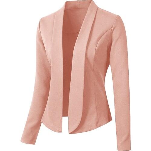 Home&Nest Elegant Slim Blazer Women Cardigan Coat Long Sleeve Jacket Ladies Office Wear Overcoat 2019 Autumn Tweed Blazers