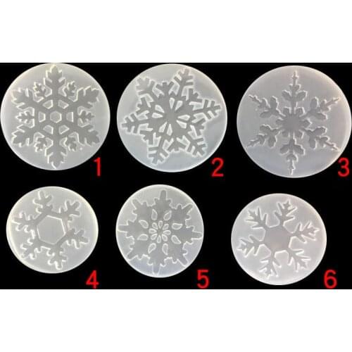 1 Piece Of Snowflake Resin Mold Silicone Pendant Epoxy Resin Mold Christmas Gift Ornaments Home Decoration DIY Jewelry Making