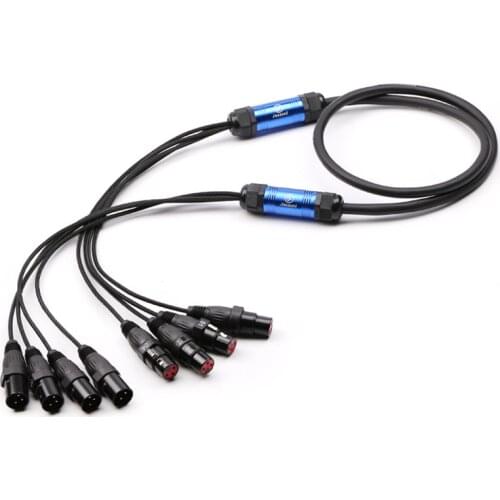 4 Channel Snake Cable AUDIO XLR Snake Cable Multi-channel audio signal cable car Stage lighting transmission signal line