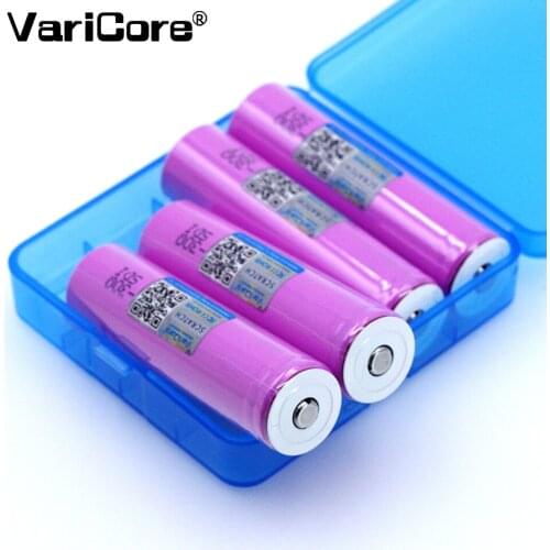 4PCS VariCore INR18650 30Q 3000mAh lithium battery inr18650 powered rechargeable battery Plus pointed+ Storage Box