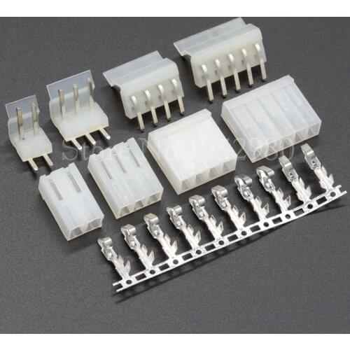 50Set/Lot CH3.96 Connector Short Style 90 Degree 3.96mm Pin Header 3.96-AW + Terminal + Housing 2/3/4/5/6/7/8/9/10/11/12P