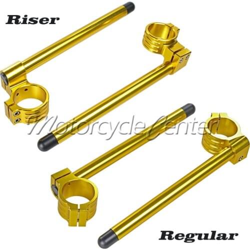 50mm Clip Ons Riser Regular Clip-on Fork Tube Racing CNC Handlebars For Aprilia RS250 RS 250 RSV 1000 Mille Gold