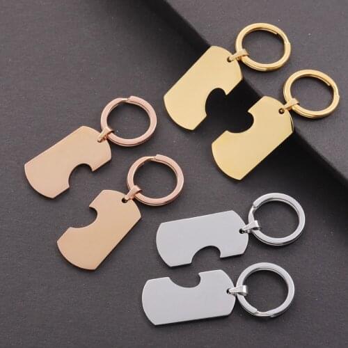 Fnixtar 10Pairs/Lot Spliter Heart Mirror Polish Stainless Steel Keychain For DIY Making Mens Womens Car Keychains Jewelry