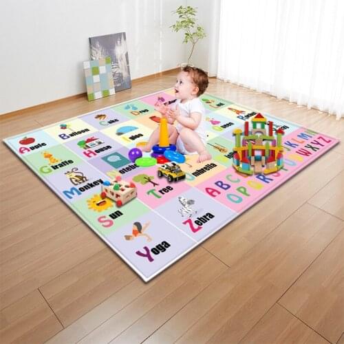 Kids Play Pad baby bedroom Crawling large area Carpet digital And letter Develop intelligence Mat for Children Big size Game Mat