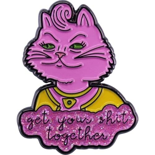 Princess Carolyn Enamel Pin Get Your Shit Together Brooch Feminist Badge Fashion Jewelry Accessories