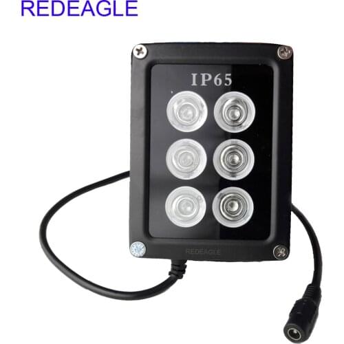 REDEAGLE Infrared Fill Light Night Vision illuminator 90 Degree 6 IR LED Lamp Metal Waterproof Housing For CCTV Security Camera