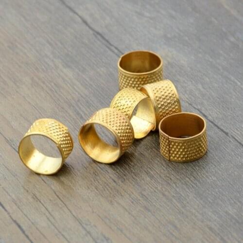 5Pcs Sewing Thimbles Ring Finger Protector Handworking Needlework Patchwork Quilling Tools Sewing tools and Accessories