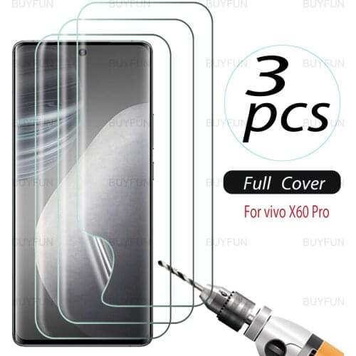 3pcs screen protector For vivo X60 Pro 6.56'' full cover front hydrogel film for vivo x60 pro v2046 Safety protection soft film