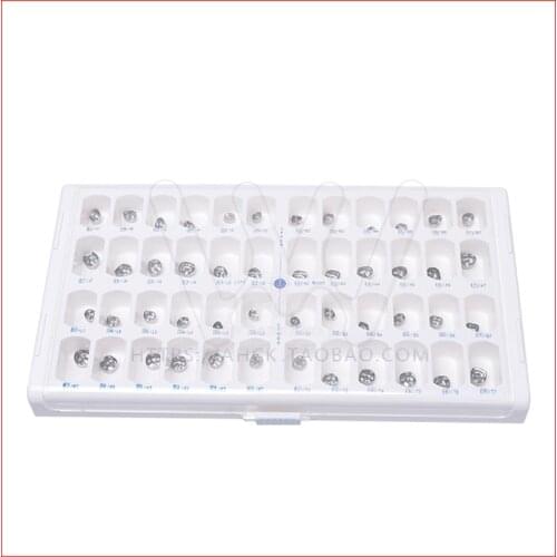 48pcs High Quality Stainless Steel Children Metal Premature Preformed Tooth Crown Accurate Temporary Crown Children Crown