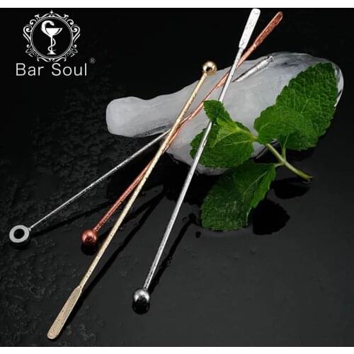 Bar Soul Stirrer 304 Stainless Steel Cocktail Coffee Juice Milk Drinkware Stirring Rod Mixing Spoon Creative Bar Tools