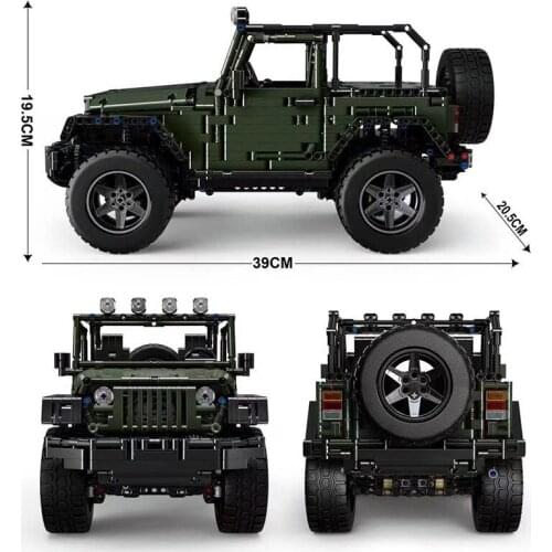 Mould king 13124 Tech Set Jeep RC Car Toy For Remote Control Building Block Boys Features Creative Model Car
