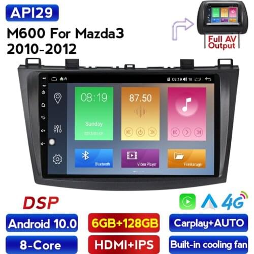 HD 1024x600 Android 2din Car GPS Navigation Radio Multi Media Video for MAZDA 3 2010 2011 2012 Auto Stereo Carplay DVD Player