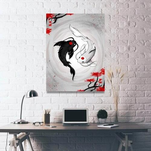 Wall Art Canvas Paintings Home Decor Black and White Gossip Fish Picture Hd Prints Modern Poster For Bedroom Modular No Framed