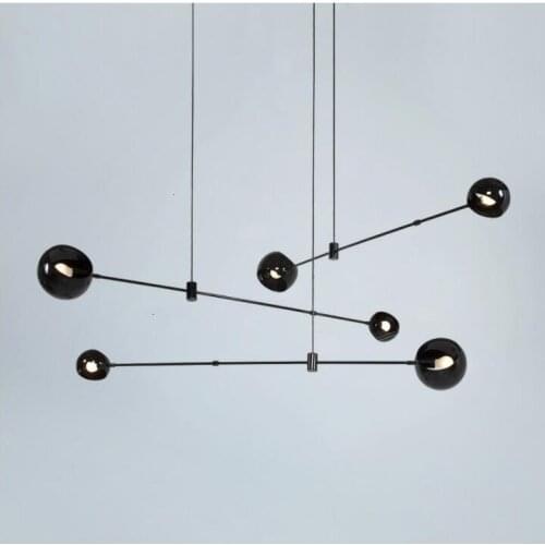 Nordic Line Geometric Led Pendant Light Wireflow design hanging pendant lamp industrial Wires Adjustable Lustres luminari