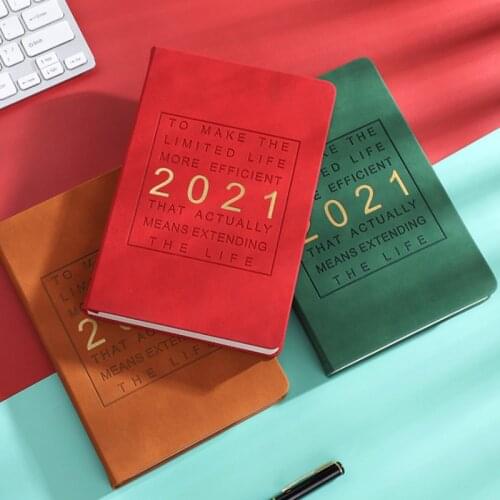 New Fashion Efficiency Leaders Notebook 2021 Jan-Dec English Language Planning Schedule Time Yearly Calendar Notebook
